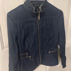 White House Black Market Women's Dark Blue Jean Jacket
